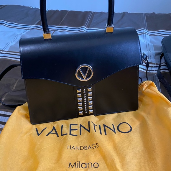 Mario Valentino Black Anais Soave Satchel - Picture 3 of 9